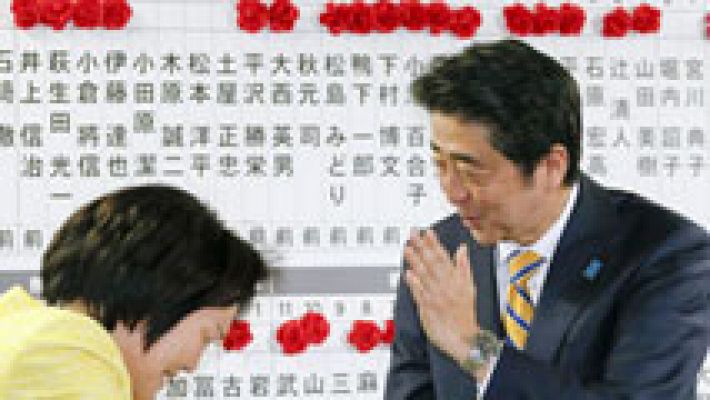 Victoria por amplia mayoría de Shinzo Abe