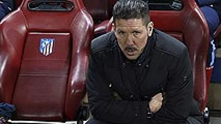 Telediario 1 - Simeone:  "Yo hablo solo del partido"