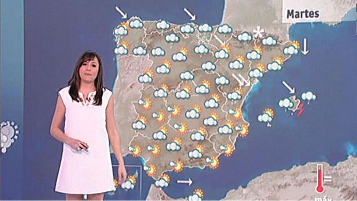 El tiempo - Lluvias en el norte, Baleares y la Cordillera Ibérica