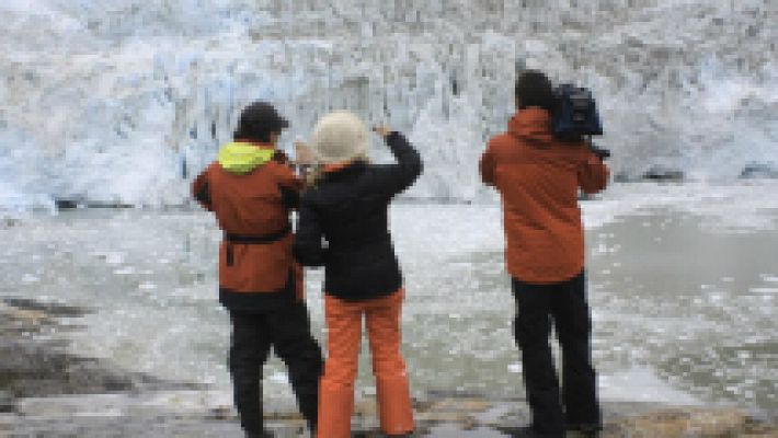 En el glaciar Pío hace mucho frío