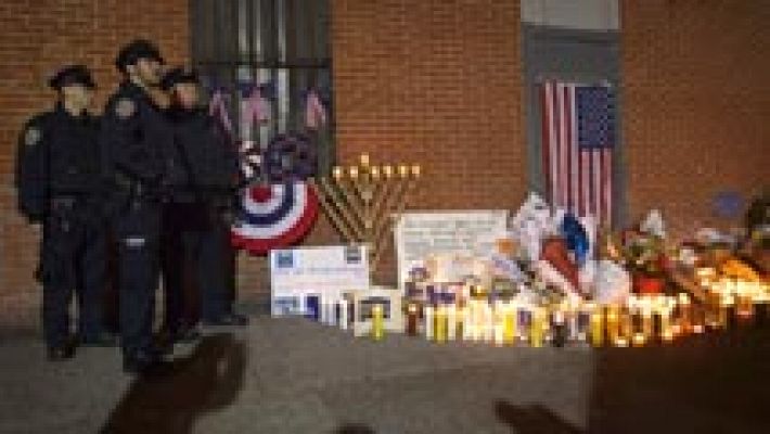 Telediario 1 - Asesinato de agentes enfrente a Policía con alcalde de NY
