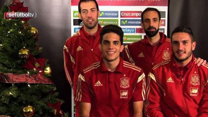 Telediario 1 - El fútbol español felicita las Navidades