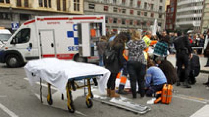 Siete heridos en un atropello múltiple en Oviedo