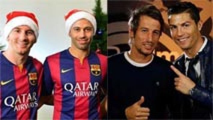 Telediario 1 - El fútbol español se llena de felicitaciones navideñas