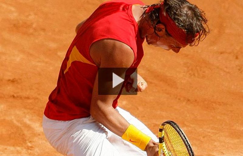   Nadal agradece al público y a la ciudad de Madrid el apoyo durante las semifinales de la Davis.