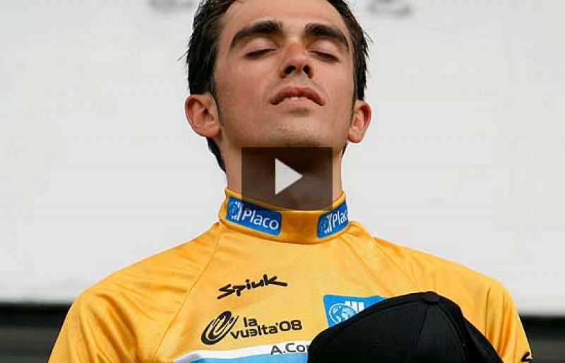 Alberto Contador ha querido estar en TVE después de su victoria en la Vuelta a España. El ciclista madrileño ha acudido al Telediario 2, en el que ha sido entrevistado por Sergio Sauca.