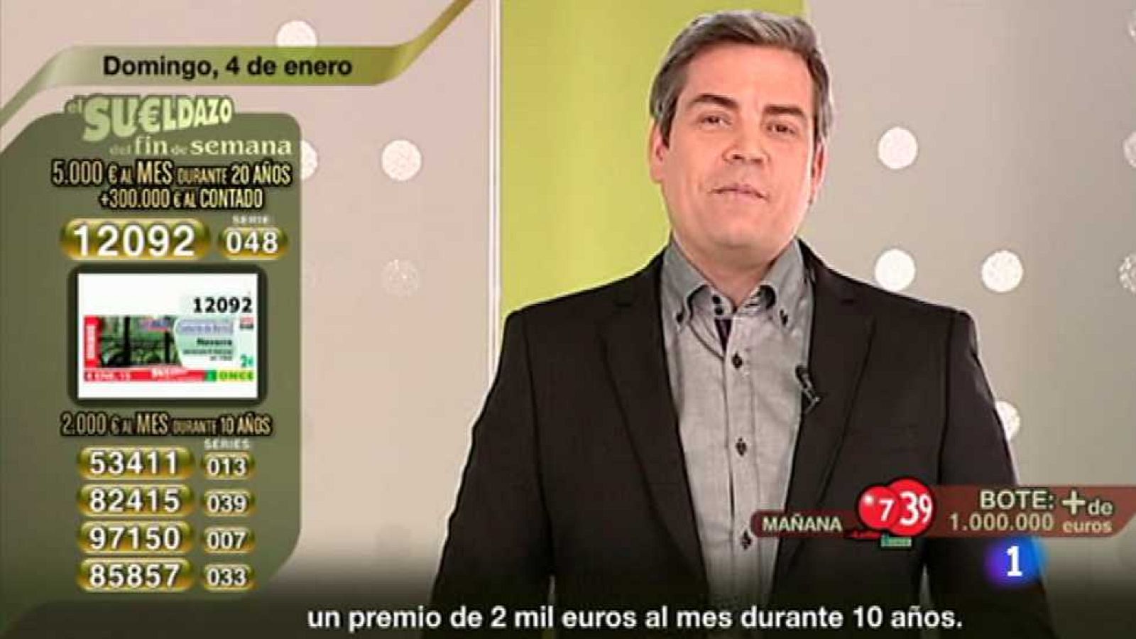 Sorteo ONCE - 04/01/15 - Ver ahora