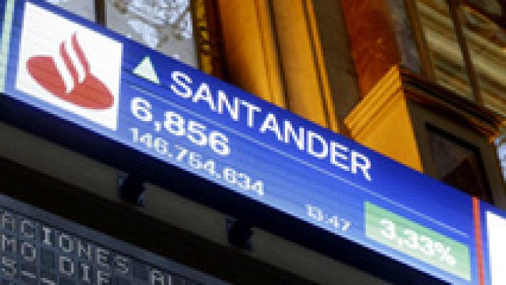 Telediario 1 - El Santander amplía capital por un máximo de 7.500 millones de euros y reduce su dividendo