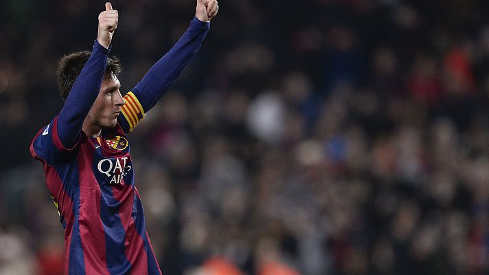 Telediario 1 - La afición azulgrana se pone del lado de Messi