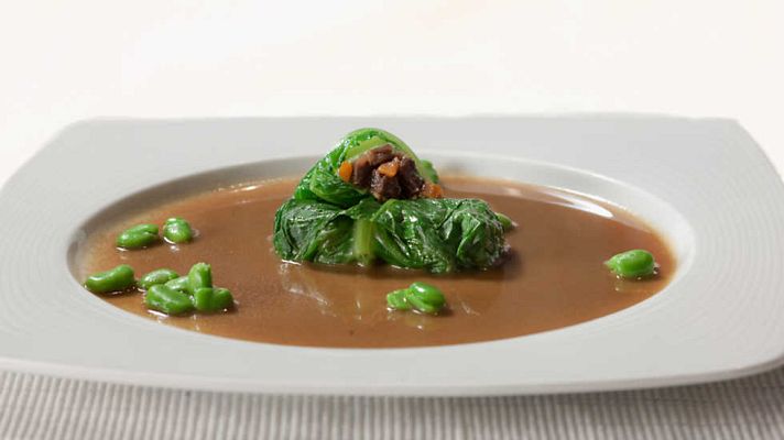 Cocina con Sergio - Rollitos de morcillo y lechuga