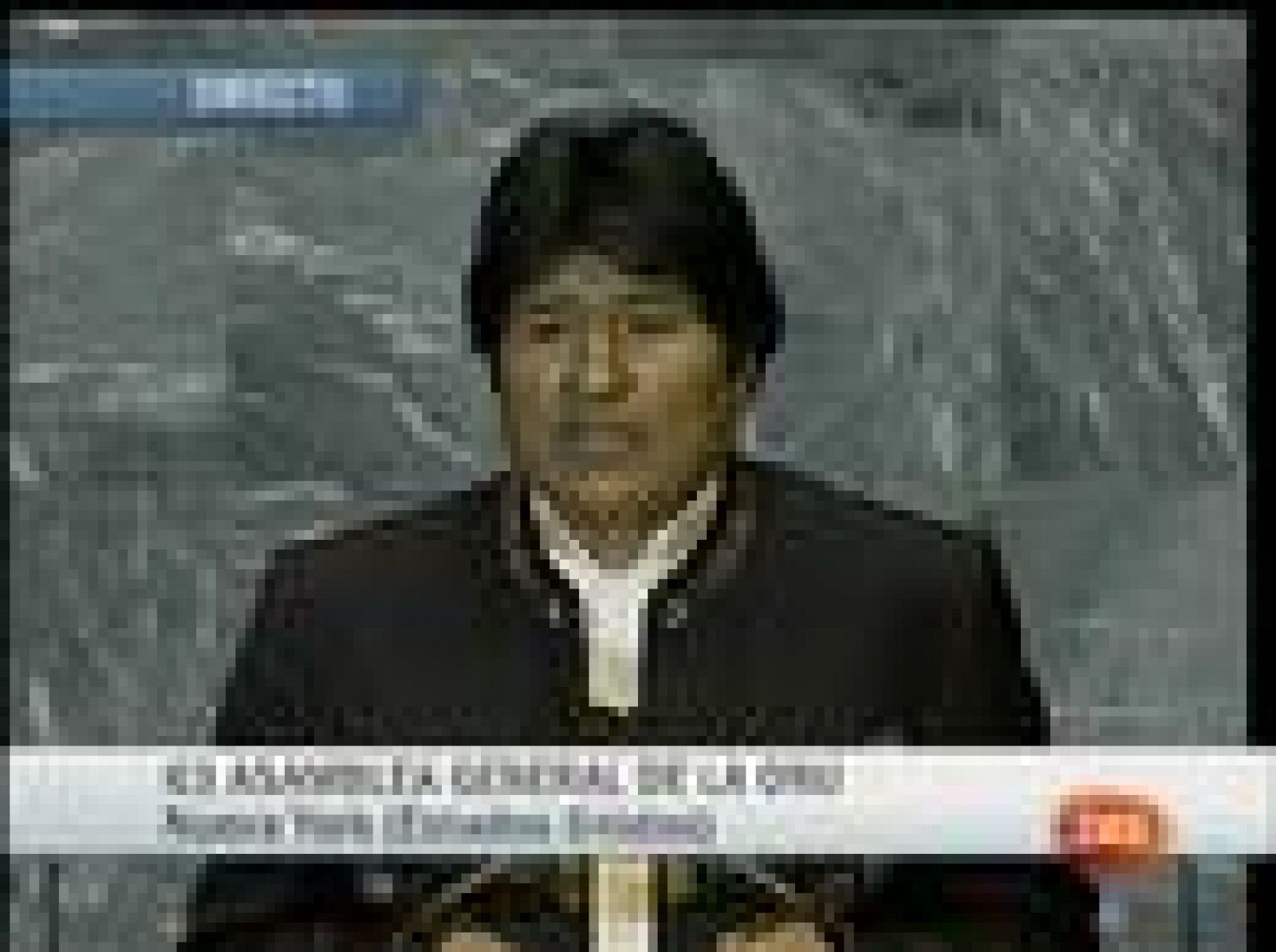 El presidente de Bolivia, Evo Morales, ha acusado ante la Asamblea de la ONU a Estados Unidos de ser "aliado" de los miembros de la oposición en su país.  