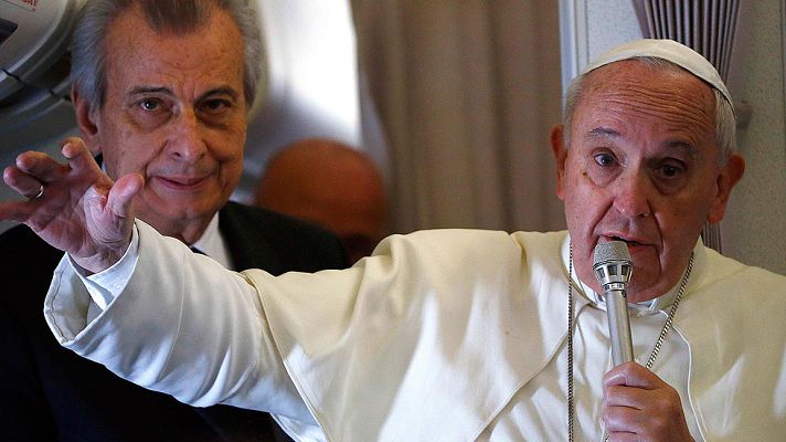 Telediario 1 - El papa dice que para ser buen católico no hay que tener hijos "como conejos"