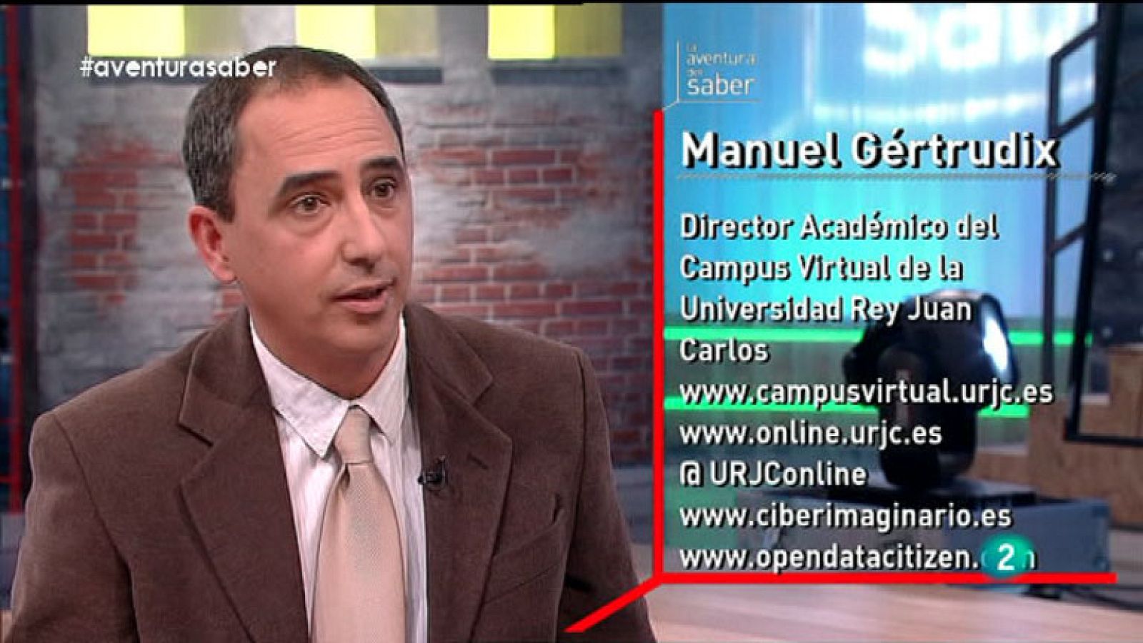 La Aventura del Saber. Manuel Gértrudix. Universidad Rey Juan Carlos