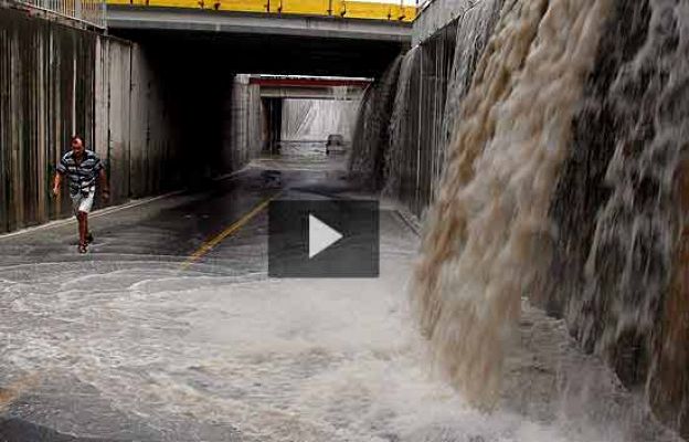 Aparatosas inundaciones en el sur