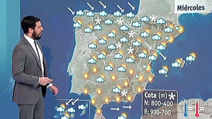 El tiempo - Oleaje en el noroeste y nieve en todo el tercio norte