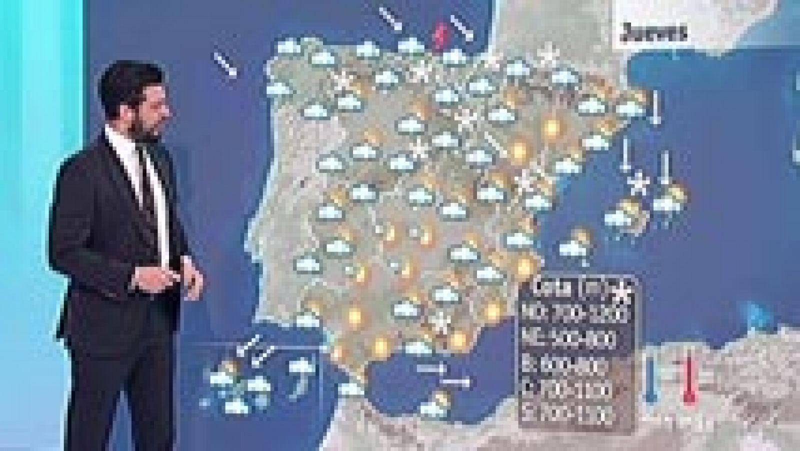 El tiempo: Nevadas intensas en el norte y temperaturas frías | RTVE Play