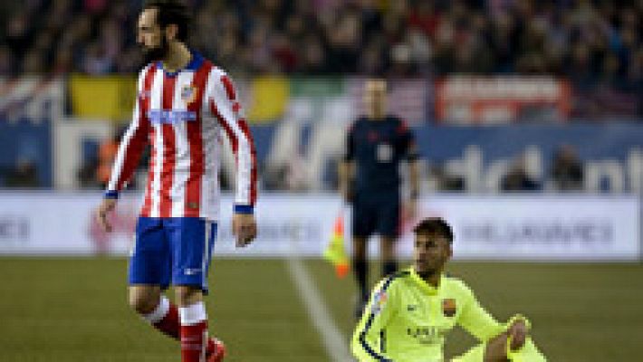 Atlético - Barcelona: Un partido bronco en el Calderón