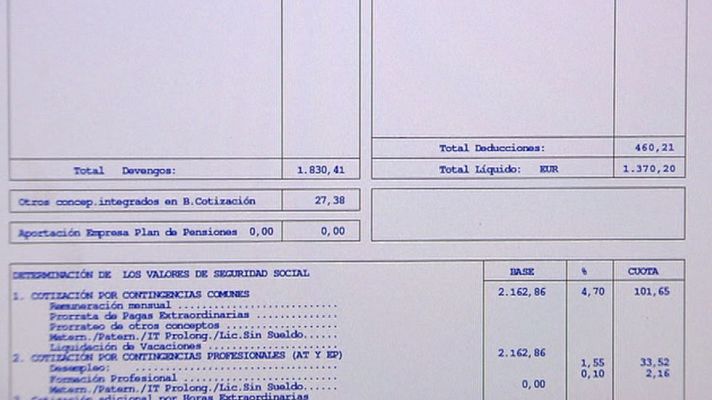 Telediario 1 - La nómina de enero ya refleja la rebaja fiscal