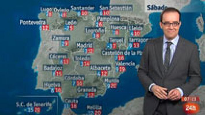 El tiempo - Hoy, nieve, viento fuerte y lluvias en gran parte del país
