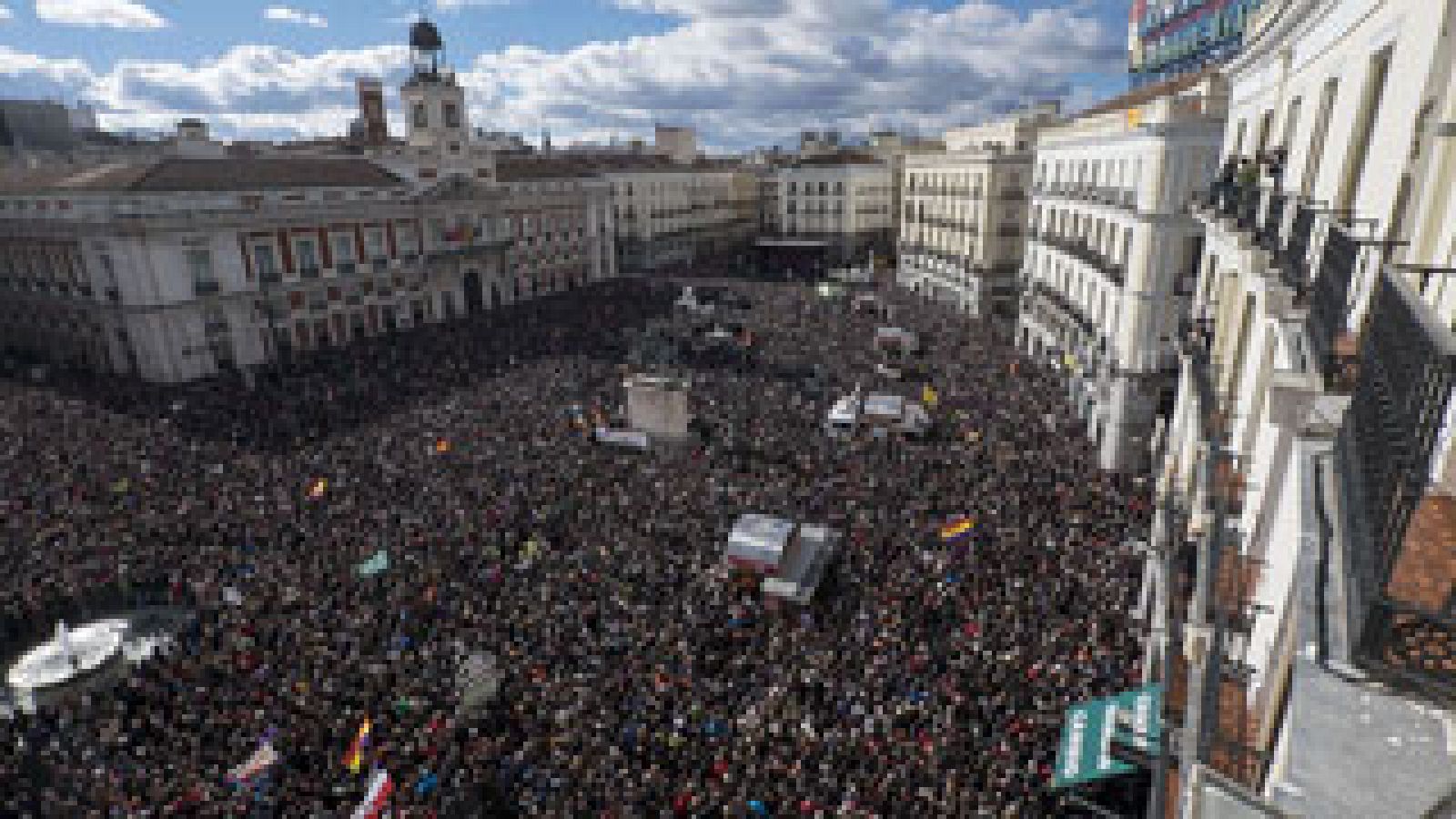 Telediario 1: Miles de personas han acudido a la marcha de Podemos | RTVE Play