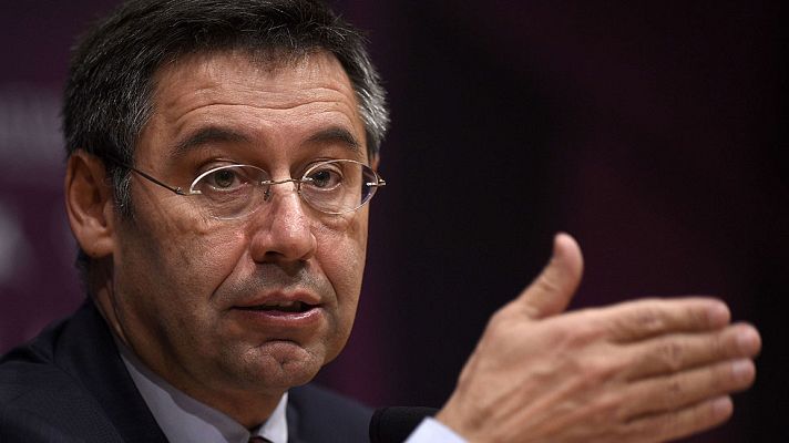 Telediario 1 - Bartomeu atribuye a "alguien con poderes" su imputación en el caso Neymar
