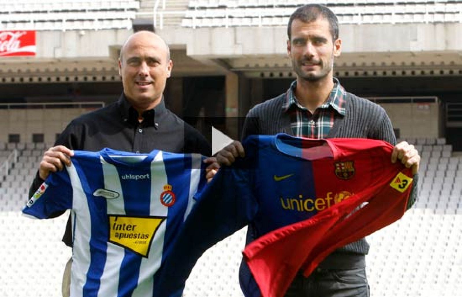 El entrenador del F.C. Barcelona, Pep Guardiola asegura que su equipo es favorito para el próximo derbi ante el Espanyol.