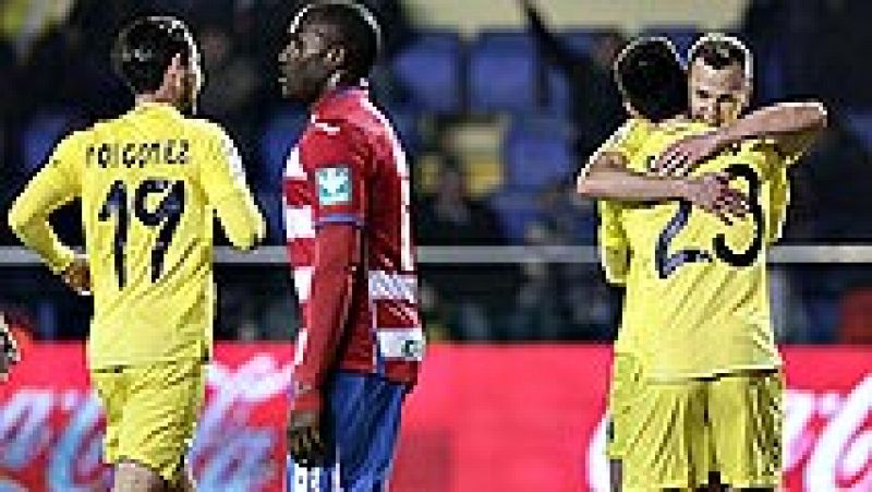 El Villarreal sumó una trabajada victoria ante el Granada en un partido en el que los visitantes fueron de menos a más y merecieron sumar por lo menos el punto que buscaron hasta que llegó en 2-0 en el último minuto del encuentro.
