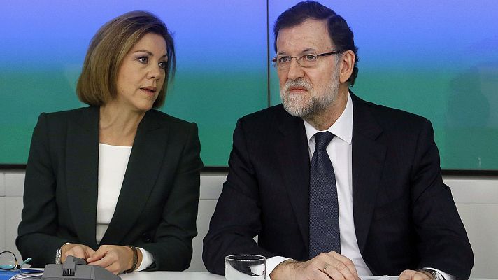 Telediario 1 - Rajoy dice que los sondeos sitúan al PP en primer lugar