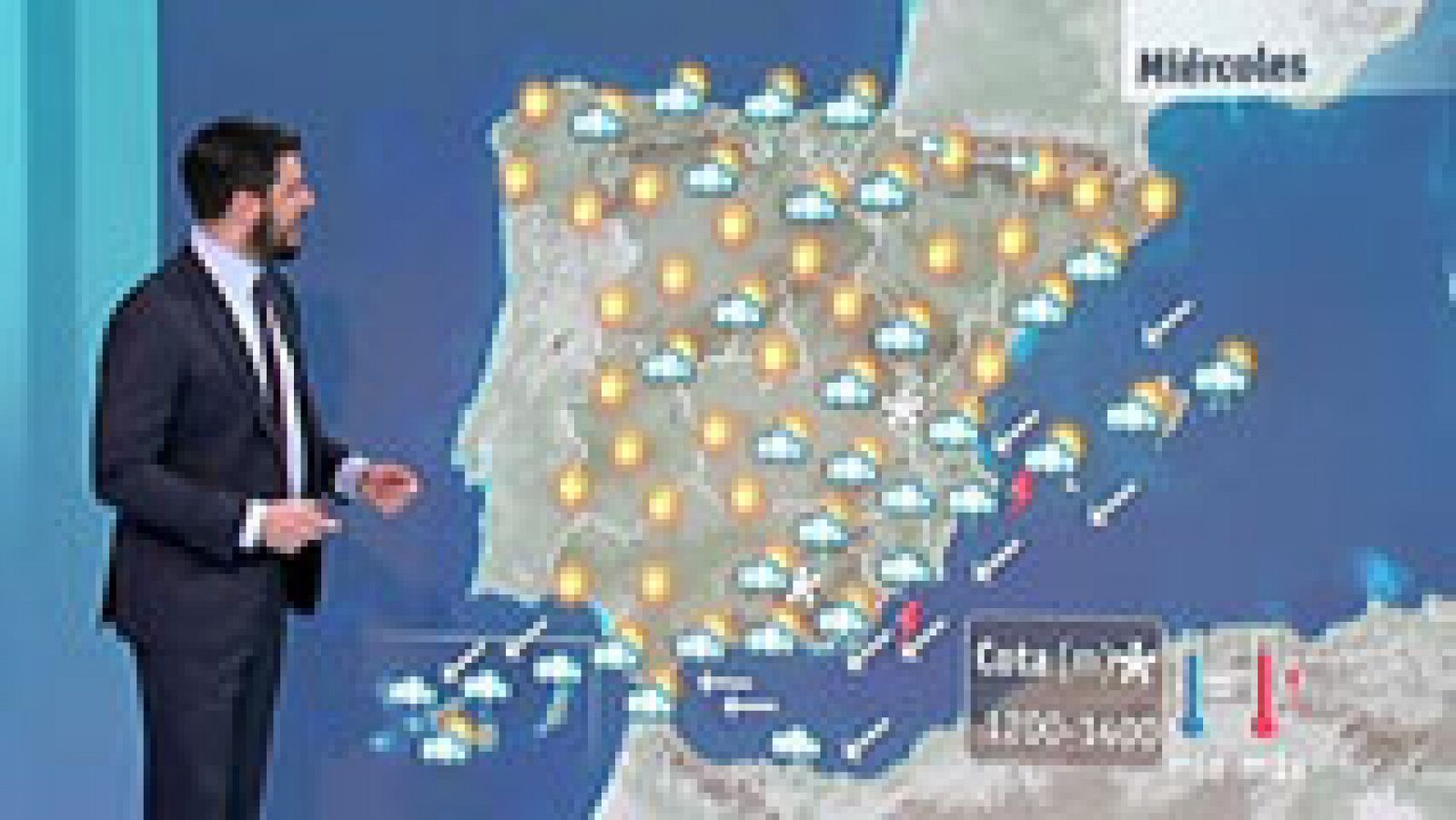 El tiempo: Lluvias en el sureste peninsular, Cantábrico oriental y Baleares | RTVE Play