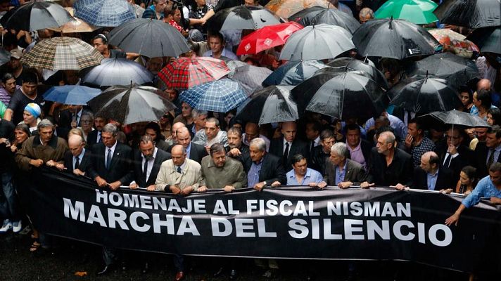 Telediario 1 - Manifestación por Nisman en Buenos Aires