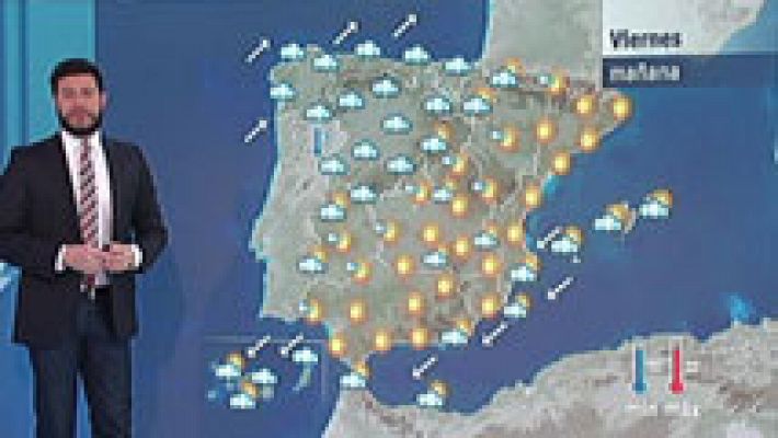 Alerta por nieve en el tercio norte y por viento en Canarias