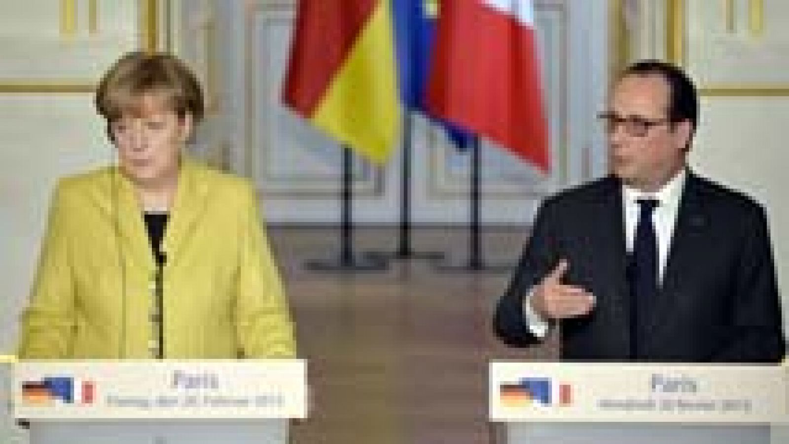 Telediario 1: Merkel y Hollande exigen el cumplimiento del acuerdo de Mins | RTVE Play