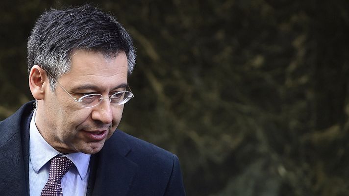 Telediario 1 - Bartomeu niega que él hablara de 'mano negra' en su imputación por el fichaje de Neymar