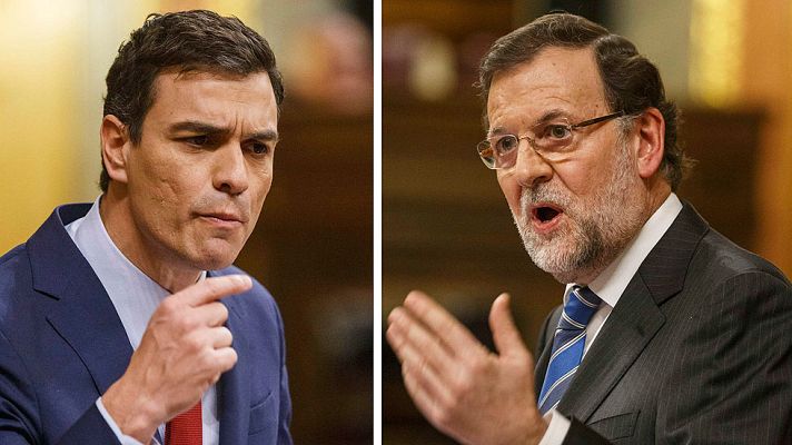 Telediario 1 - Cara cara entre Sánchez y Rajoy
