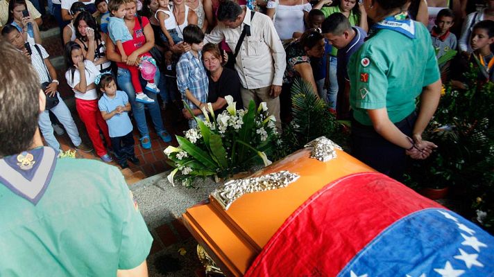 Telediario 1 - Protestas en Venezuela tras la muerte de un manifestante