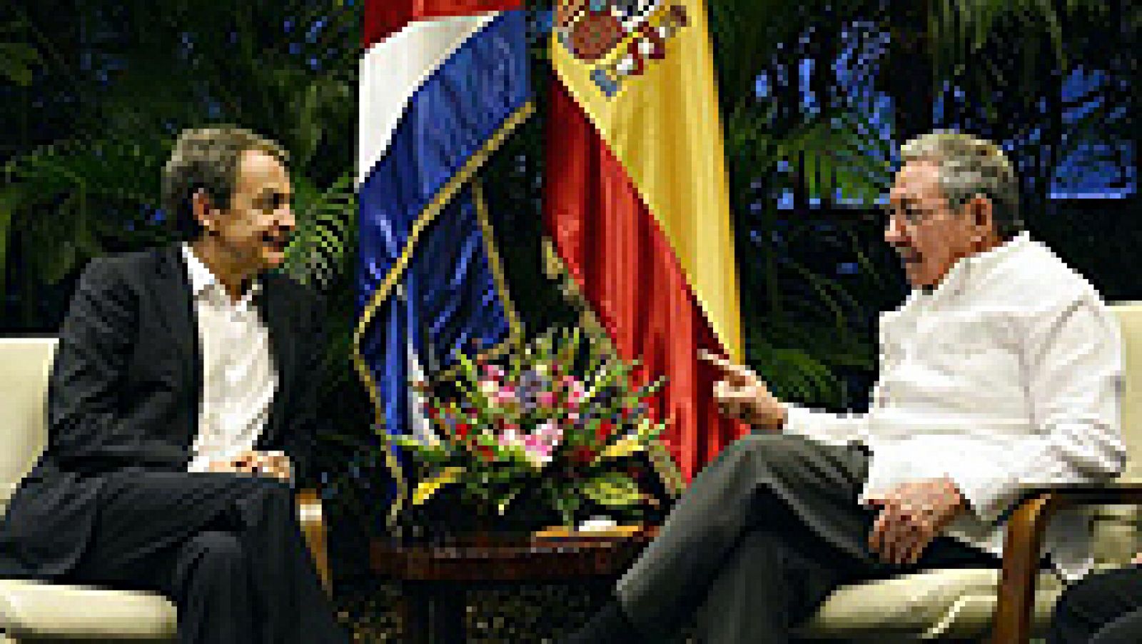 Telediario 1: Zapatero y Moratinos se reúnen con Raúl Castro en La Habana | RTVE Play