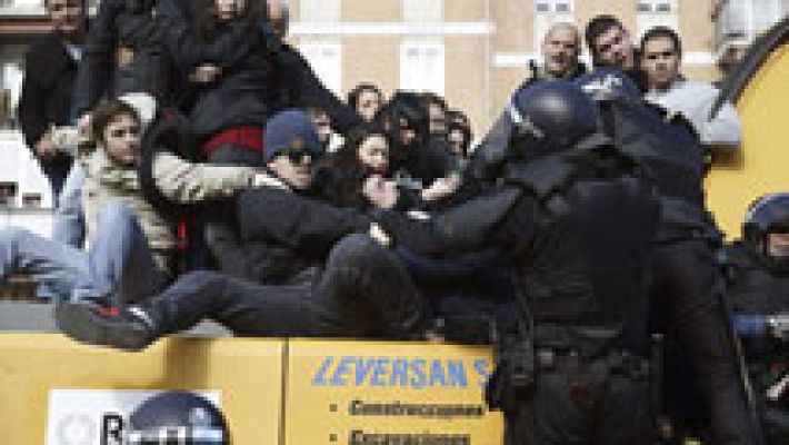 Al menos 11 detenidos durante un desalojo en Madrid