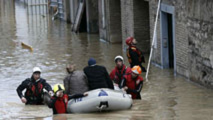 Inundaciones por la crecida del Ebro