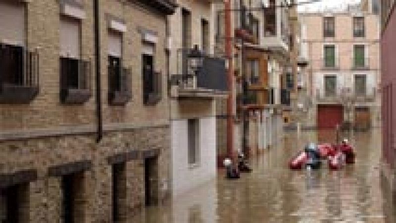 La crecida del río Ebro ha anegado unas 20.000 hectáreas en Aragón