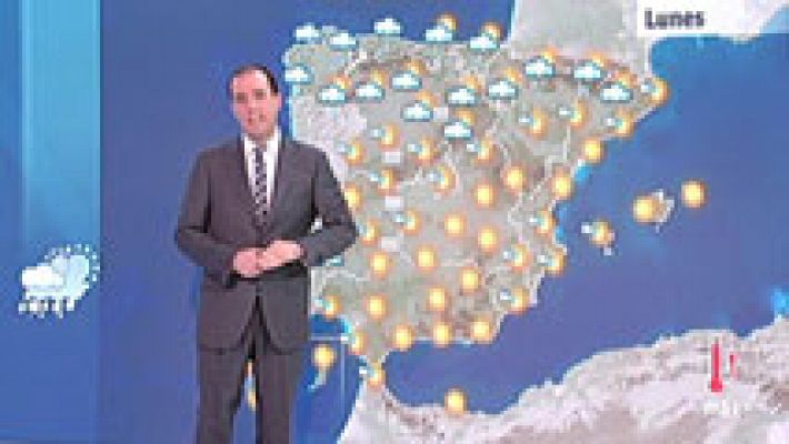 Lluvias en el tercio norte y tiempo primaveral en el resto del país