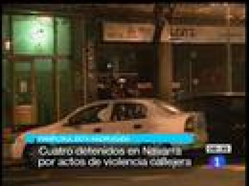 Detenidos en Navarra cuatro jóvenes relacionados con violencia callejera