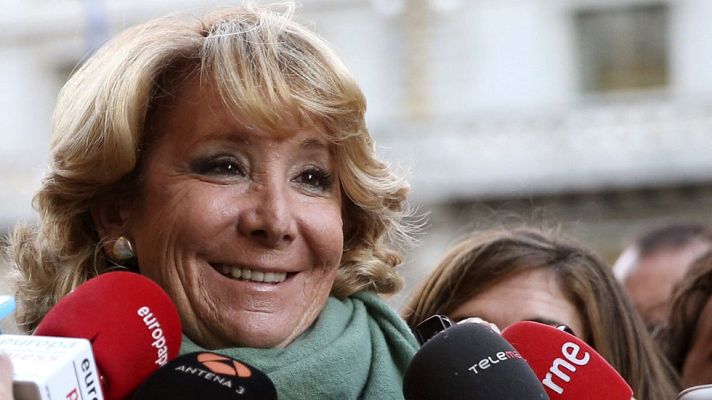 Telediario 1 - Aguirre no será presidenta del PP de Madrid si es alcaldesa