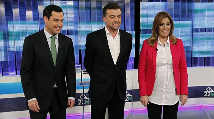 Telediario 1 - Díaz, Moreno y Maíllo se echan en cara la corrupción