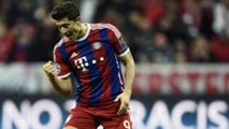 El tanto de Lewandowski fue  con el pie derecho, tras una jugada colectiva. El pase fue de Schweinsteiger.