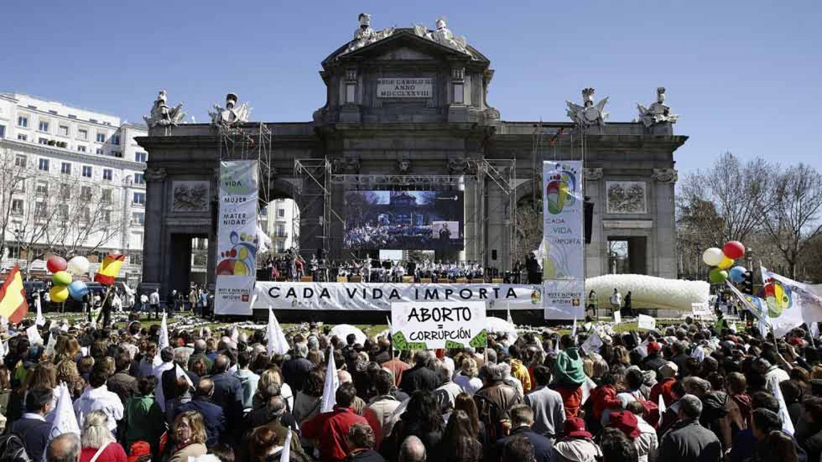 Manifestación en Madrid en contra del aborto