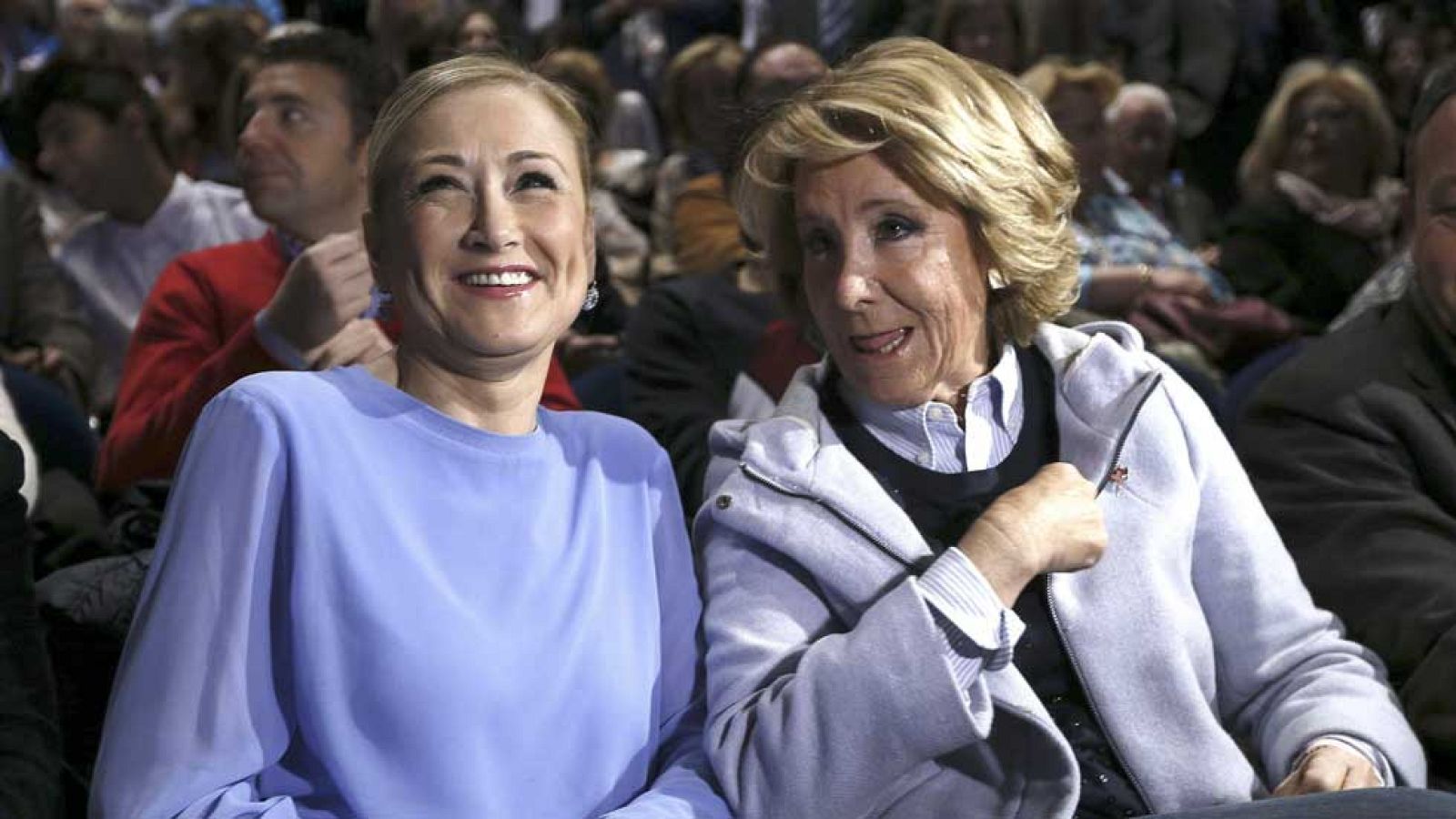 Aguirre y Cristina Cifuentes juntas en su primer acto de precampaña