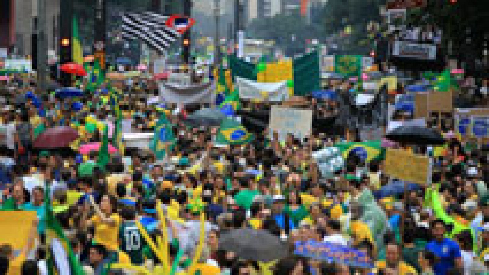 Telediario 1: Crisis en Brasil por el escándalo de corrupción de Petrobrás | RTVE Play
