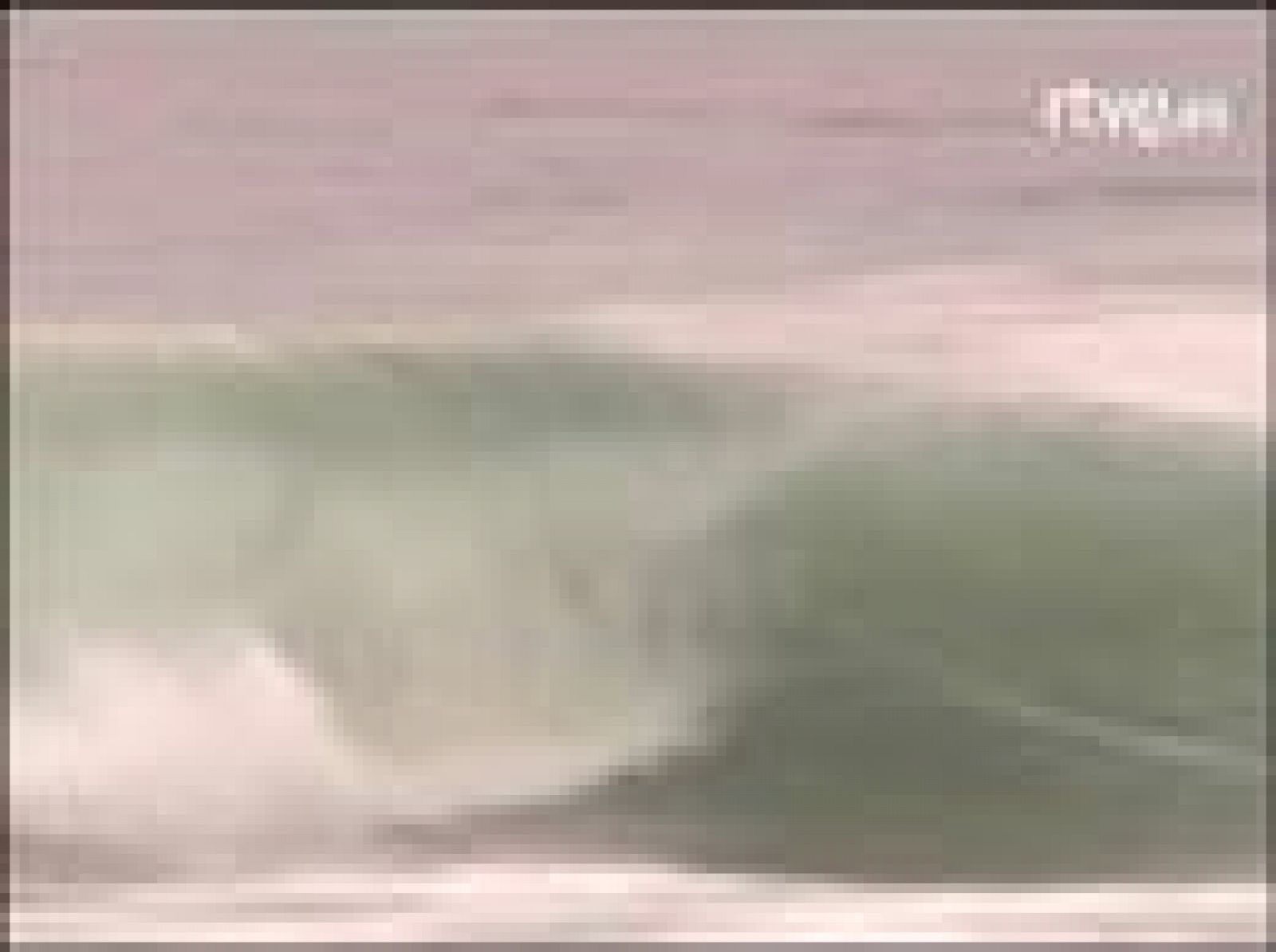 La famosa ola izquierda de Mundaka, en Vizcaya, donde se disputa una de las pruebas del circuito mundial de surf.