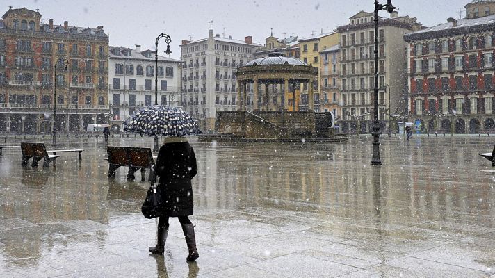 Telediario 1 - Fuerte bajada de temperaturas