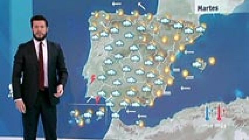 Lluvias en el suroeste y centro y ambiente seco en el norte